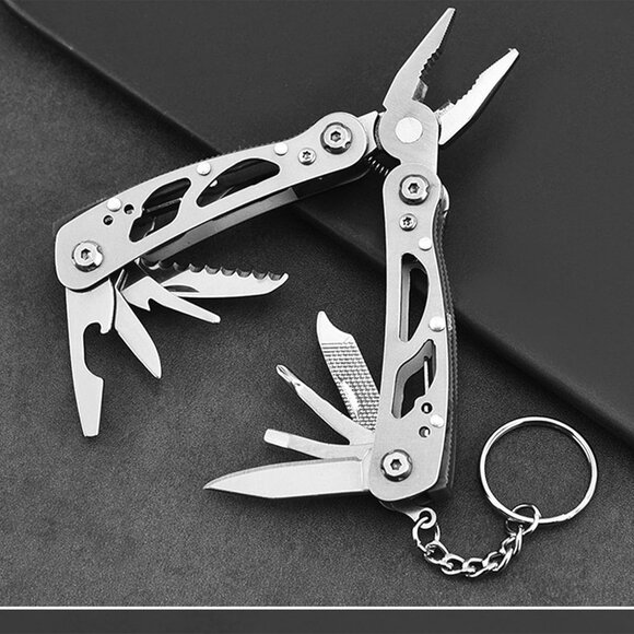 Multi-Purpose Knife Pliers Stainless Steel Folding Tool with Carbon Steel(1 set) - Picture 9 of 12